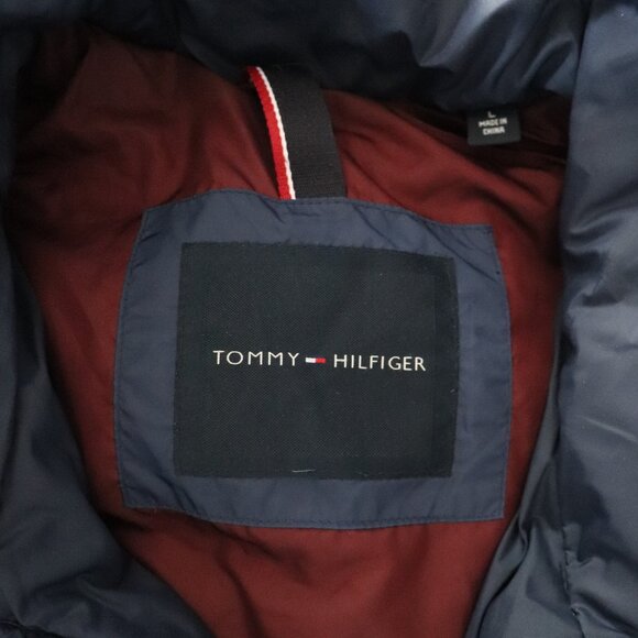 Tommy Hilfiger Mens Blue Sz L Quilted Full Zip Outdoor Puffer Jacket Coat - Picture 13 of 16